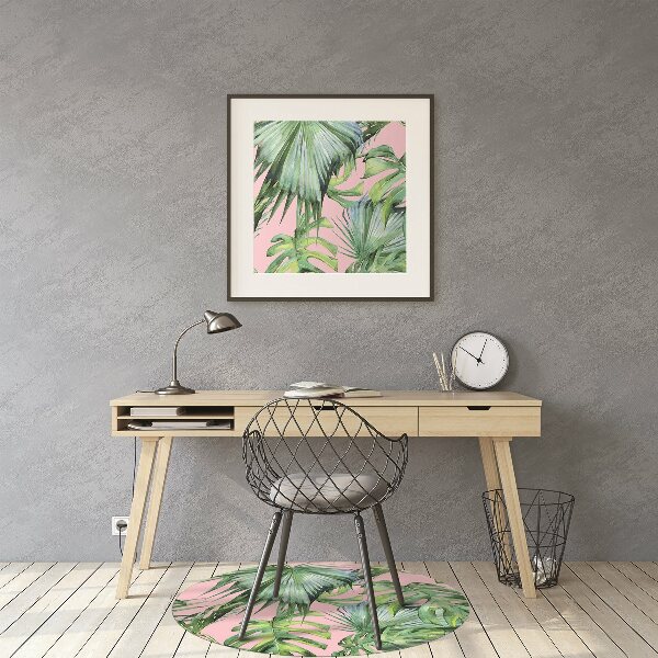 Office chair mat botanical art