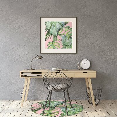 Office chair mat botanical art