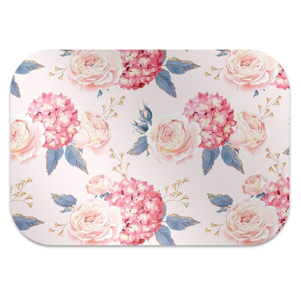 Office chair floor protector hydrangeas