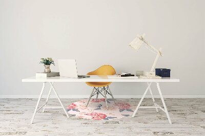 Office chair floor protector hydrangeas