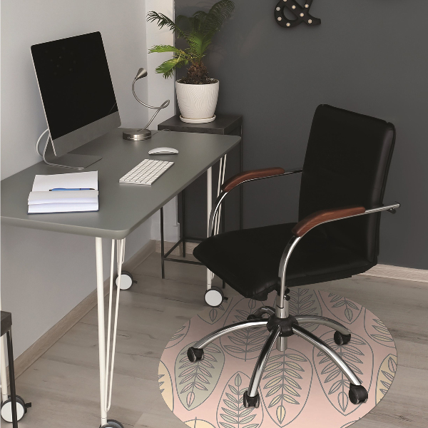 Office chair mat Colorful leaves