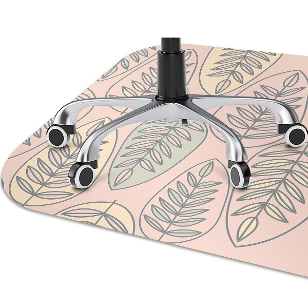 Office chair mat Colorful leaves