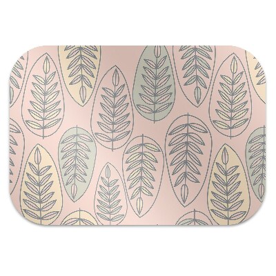 Office chair mat Colorful leaves