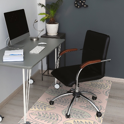 Office chair mat Colorful leaves