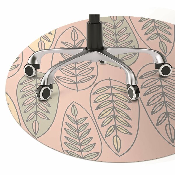 Office chair mat Colorful leaves