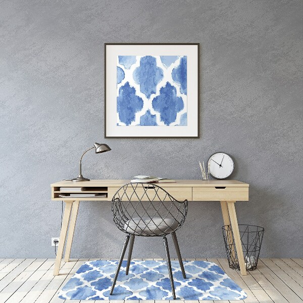 Office chair mat Moroccan pattern