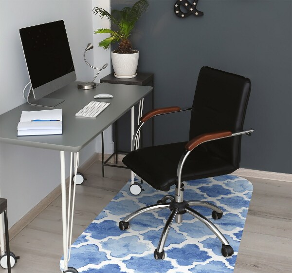 Office chair mat Moroccan pattern