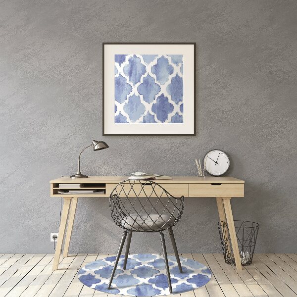Office chair mat Moroccan pattern