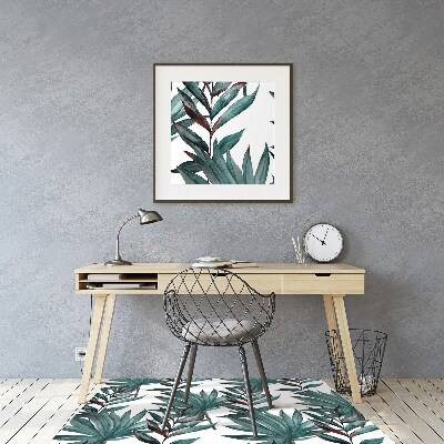 Office chair mat Tropical illustration