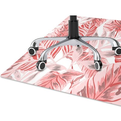 Office chair floor protector pink jungle