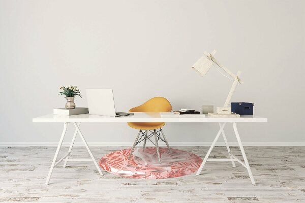Office chair floor protector pink jungle