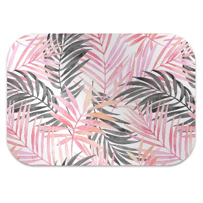 Office chair floor protector palm leaves