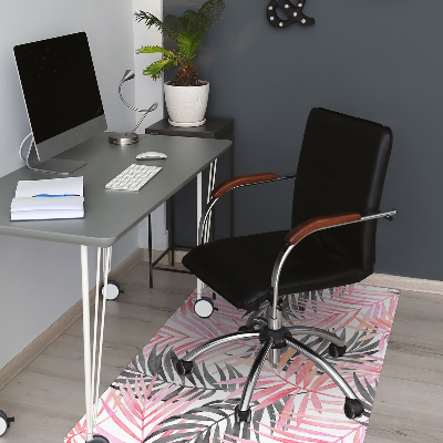 Office chair floor protector palm leaves