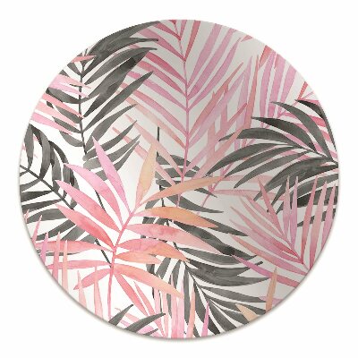 Office chair floor protector palm leaves