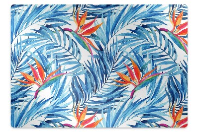 Computer chair mat blue Paradise