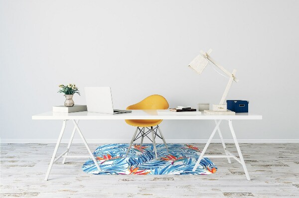 Computer chair mat blue Paradise