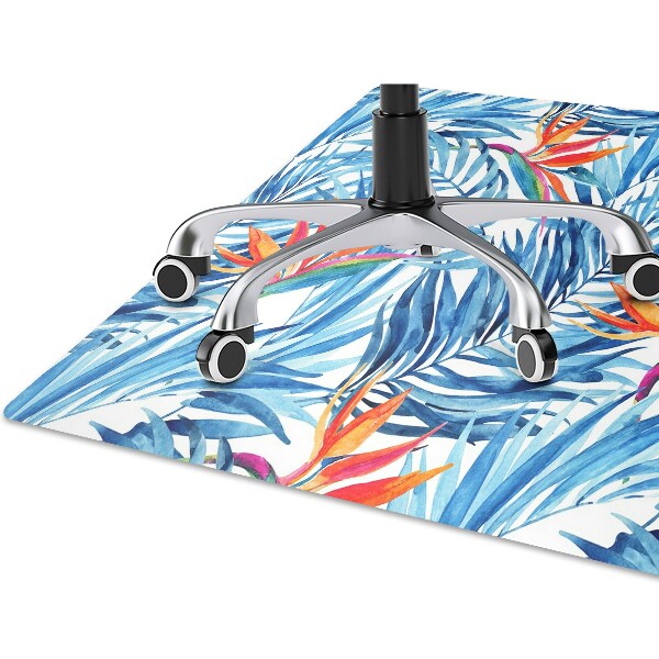 Computer chair mat blue Paradise