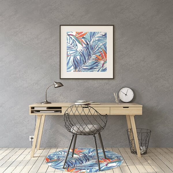 Computer chair mat blue Paradise