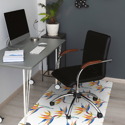 Office chair mat Colorful flowers