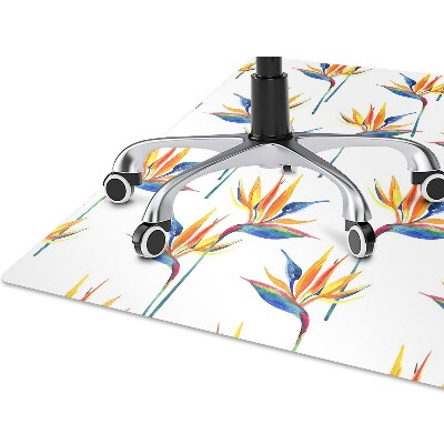 Office chair mat Colorful flowers