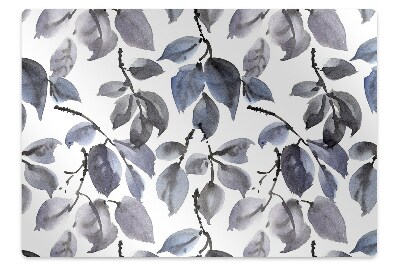 Desk chair mat gray Branches