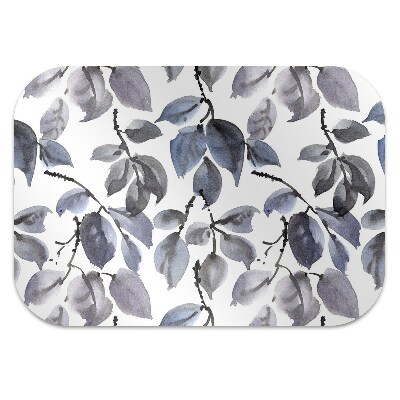 Desk chair mat gray Branches