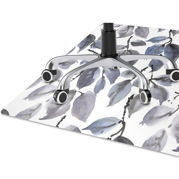 Desk chair mat gray Branches