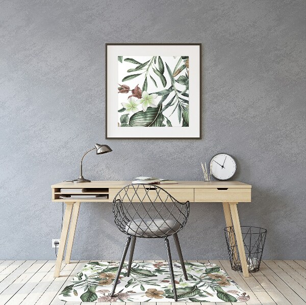 Office chair mat Spring flowers