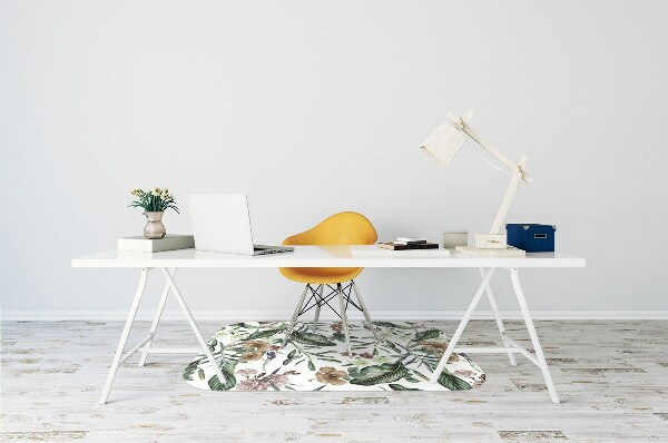 Office chair mat Spring flowers