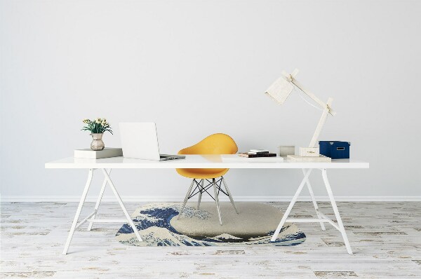 Office chair mat Japanese art