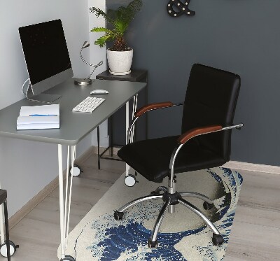 Office chair mat Japanese art