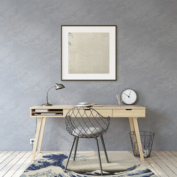 Office chair mat Japanese art