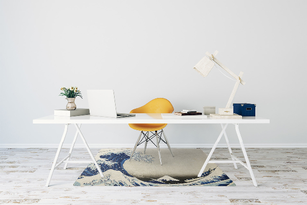 Office chair mat Japanese art