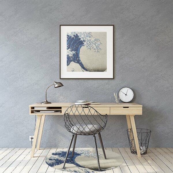 Office chair mat Japanese art