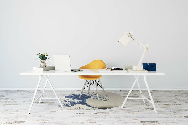 Office chair mat Japanese art