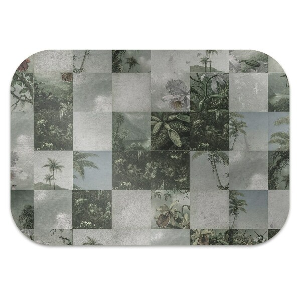 Computer chair mat tropical Patchwork