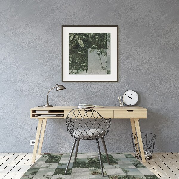 Computer chair mat tropical Patchwork