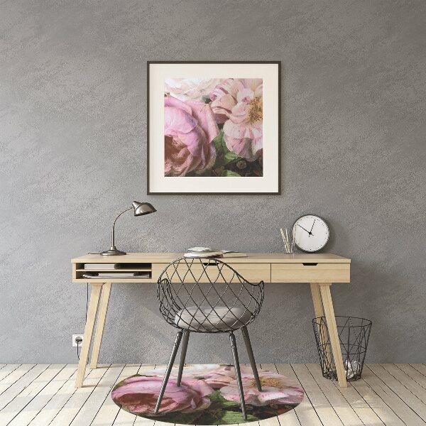Office chair floor protector garden roses