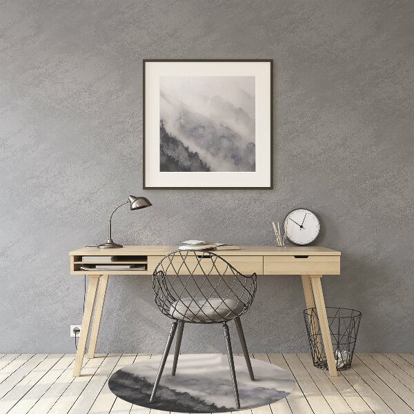 Computer chair mat Mountains in the fog