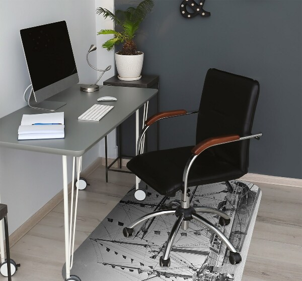 Office chair floor protector vintage ship