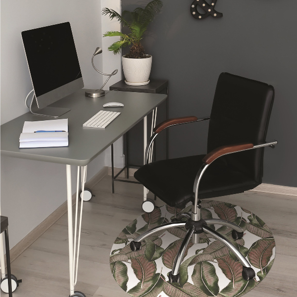 Office chair mat Botanical leaf
