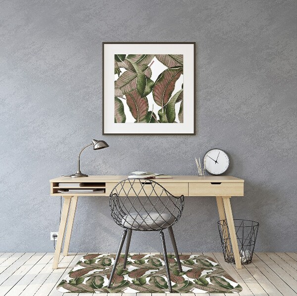 Office chair mat Botanical leaf