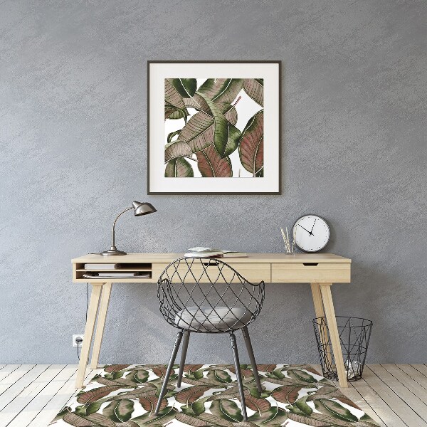 Office chair mat Botanical leaf