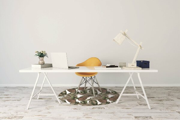 Office chair mat Botanical leaf
