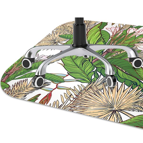 Office chair floor protector Tropical jungle
