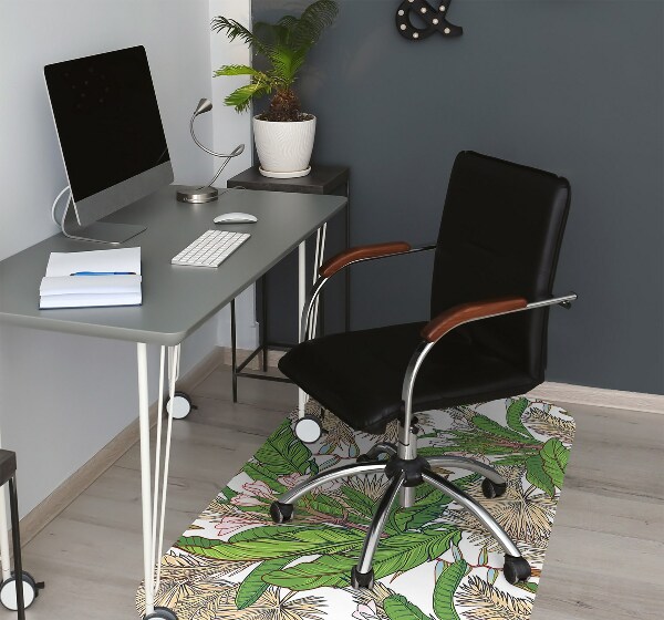 Office chair floor protector Tropical jungle