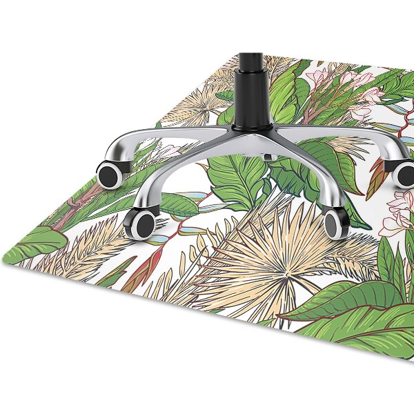Office chair floor protector Tropical jungle
