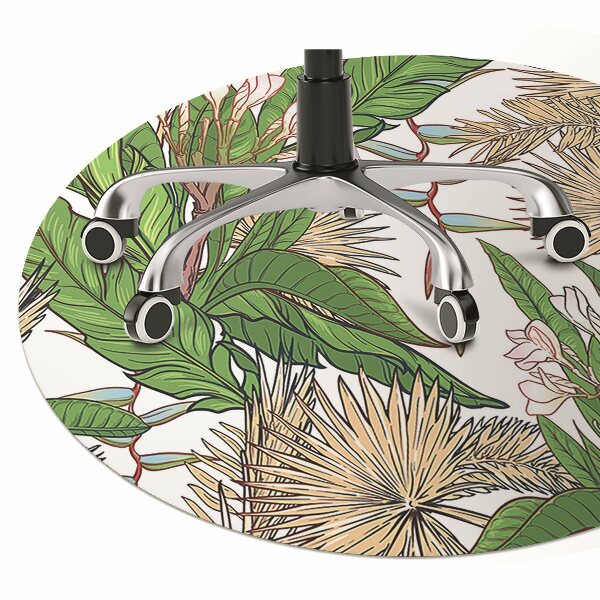 Office chair floor protector Tropical jungle