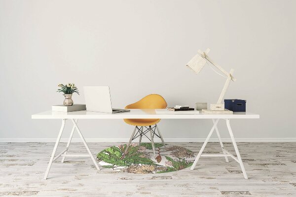 Office chair floor protector Tropical jungle
