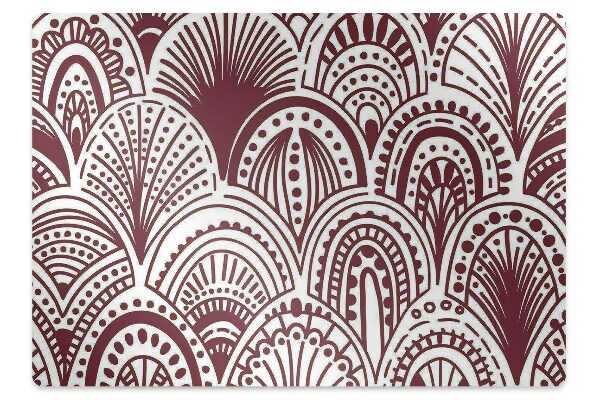 Desk chair mat Hindu pattern